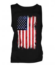 Stars And Stripes Grunge Flag Mens Vest