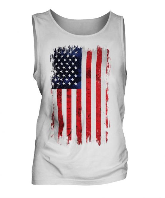 Stars And Stripes Grunge Flag Mens Vest