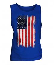 Stars And Stripes Grunge Flag Mens Vest