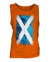 Scotland Grunge Flag Mens Vest