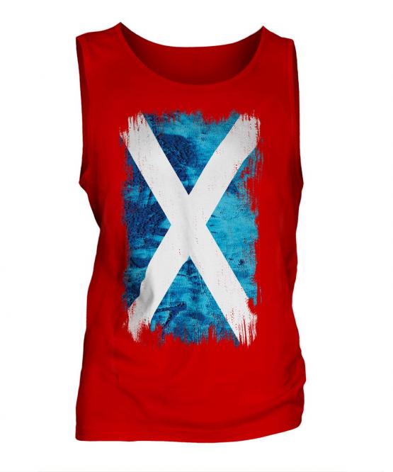 Scotland Grunge Flag Mens Vest