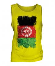 Afghanistan Grunge Flag Mens Vest