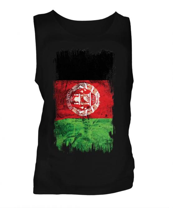 Afghanistan Grunge Flag Mens Vest