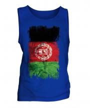 Afghanistan Grunge Flag Mens Vest