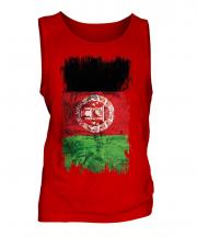 Afghanistan Grunge Flag Mens Vest