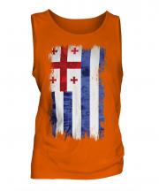 Ajaria Grunge Flag Mens Vest