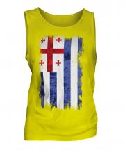 Ajaria Grunge Flag Mens Vest
