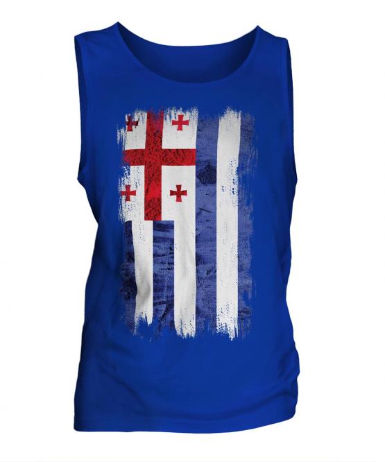 Ajaria Grunge Flag Mens Vest