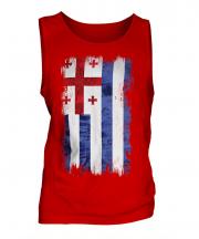 Ajaria Grunge Flag Mens Vest
