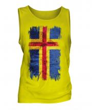 Aland Grunge Flag Mens Vest