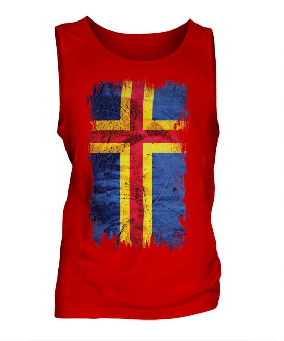 Aland Grunge Flag Mens Vest