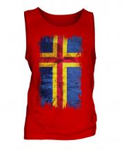 Aland Grunge Flag Mens Vest