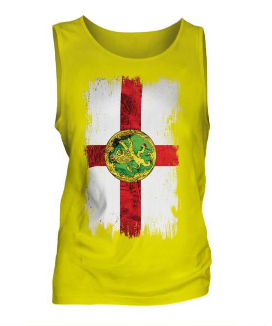 Alderney Grunge Flag Mens Vest