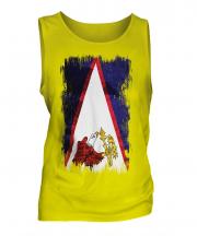 American Samoa Grunge Flag Mens Vest