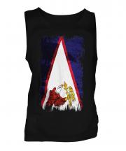 American Samoa Grunge Flag Mens Vest