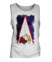 American Samoa Grunge Flag Mens Vest