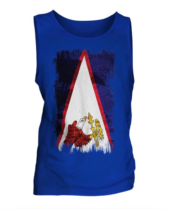 American Samoa Grunge Flag Mens Vest