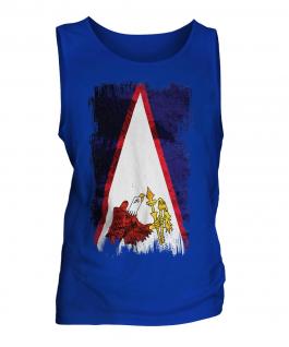 American Samoa Grunge Flag Mens Vest