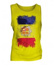 Andorra Grunge Flag Mens Vest