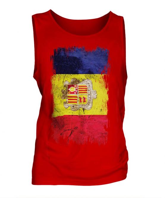 Andorra Grunge Flag Mens Vest