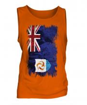 Anguilla Grunge Flag Mens Vest