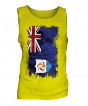 Anguilla Grunge Flag Mens Vest