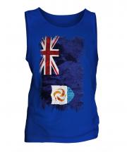Anguilla Grunge Flag Mens Vest