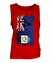 Anguilla Grunge Flag Mens Vest