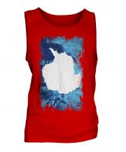 Antartica Grunge Flag Mens Vest