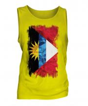 Antigua And Barbuda Grunge Flag Mens Vest