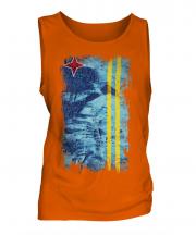Aruba Grunge Flag Mens Vest