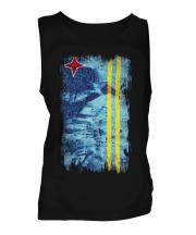 Aruba Grunge Flag Mens Vest