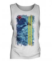 Aruba Grunge Flag Mens Vest