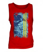 Aruba Grunge Flag Mens Vest