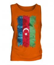 Azerbaijan Grunge Flag Mens Vest