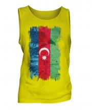 Azerbaijan Grunge Flag Mens Vest