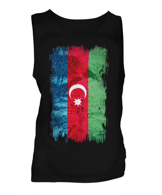 Azerbaijan Grunge Flag Mens Vest