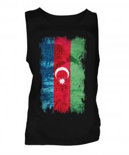 Azerbaijan Grunge Flag Mens Vest