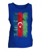 Azerbaijan Grunge Flag Mens Vest