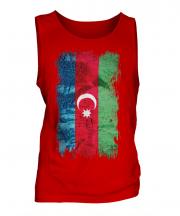 Azerbaijan Grunge Flag Mens Vest
