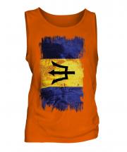 Barbados Grunge Flag Mens Vest