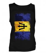 Barbados Grunge Flag Mens Vest