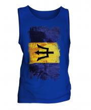 Barbados Grunge Flag Mens Vest
