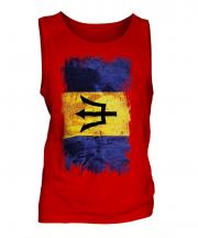 Barbados Grunge Flag Mens Vest