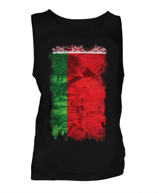 Belarus Grunge Flag Mens Vest