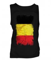 Belgium Grunge Flag Mens Vest