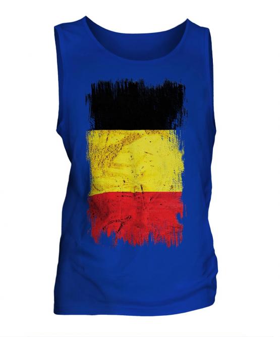 Belgium Grunge Flag Mens Vest