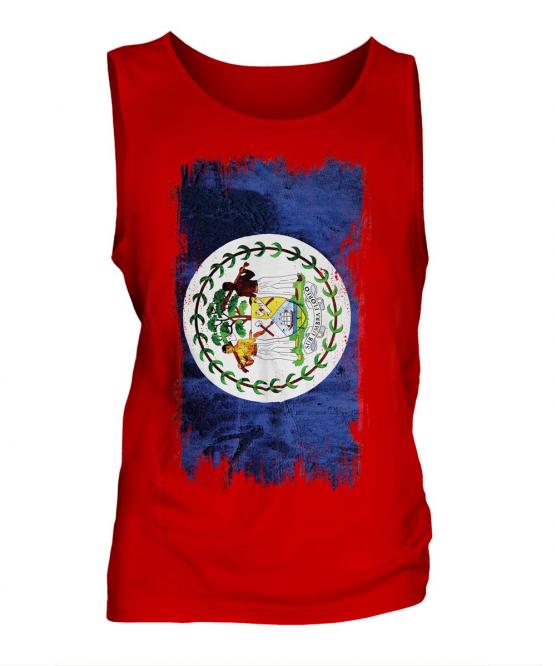 Belize Grunge Flag Mens Vest