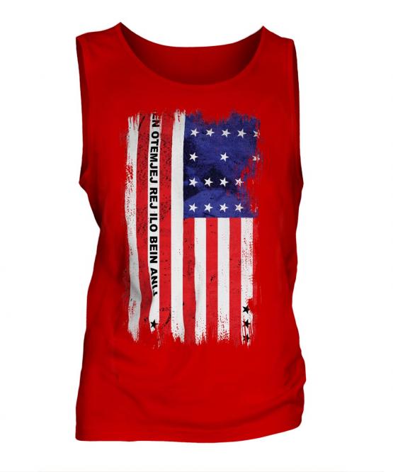Bikini Atoll Grunge Flag Mens Vest