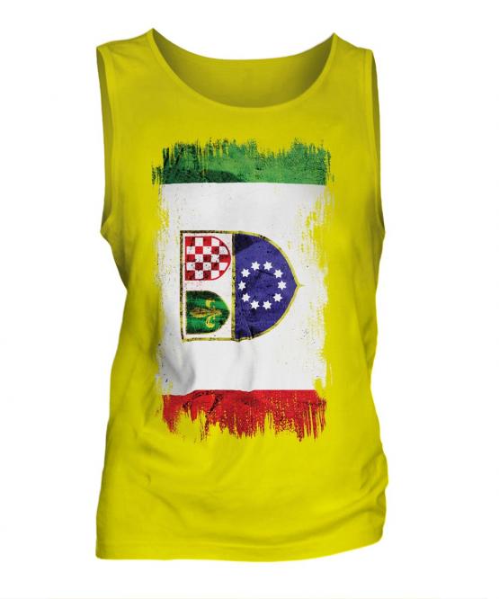 Bosnia And Herzegovina Federation Grunge Flag Mens Vest
